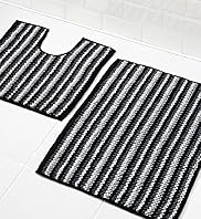 Chenille Striped Bath & Pedestal Mats