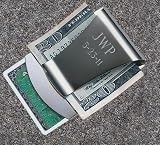 Personalized High-Tech Spring Tension Stainless Steel Engraved Metal Smart Money Clip & Credit Card Holder