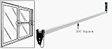 CRL White Security Bar for Sliding Glass Doors