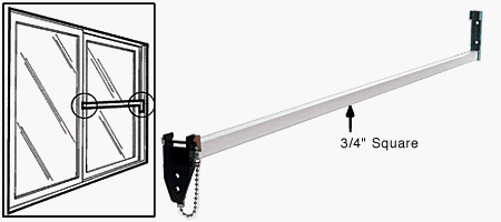 CRL White Security Bar for Sliding Glass Doors