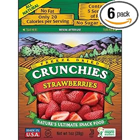 Crunchies  Strawberries, 1-Ounce Pouches (Pack of 6)