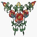 Flower Fly Auto Glass Sticker