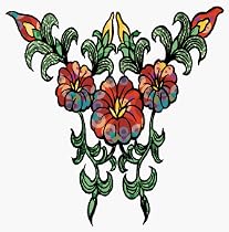 Flower Fly Auto Glass Sticker