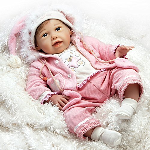 Paradise Galleries Lifelike Realistic Baby Doll, Cuddle Bear Bella, 21 inch GentleTouch Vinyl Weighted Body