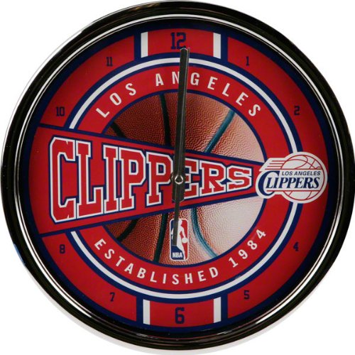Los Angeles Clippers Chrome Clock