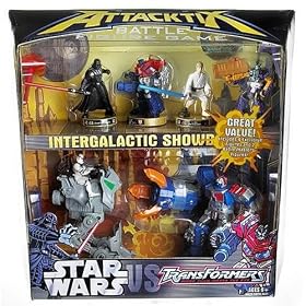 AttackTix Battle Figure Game - Star Wars vs. Transformers