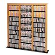 Oak/Black Triple-Width Barrister Tower