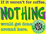 Novelty Sign: If it wasn't for Coffee (nothing would get done)