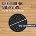 Living Pure Drink Coasters | Large Black Silicone Coasters Feature a Deep Tray to Fit Almost All Sizes of Cups or Mugs | Set of 6 Non-slip, Eco-Friendly, Absorbent Beverage Coasters with Holder