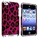 Hot Pink Leopard Hard Snap-on Crystal Skin Case Cover Accessory for Ipod Touch 4th Generation 4g 4 8gb 32gb 64gb