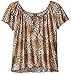 Star Vixen Women's Plus-Size Short Sleeve Drawstring Peasant Top