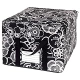 Medium Fleur Black Storage Box