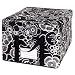 Medium Fleur Black Storage Box