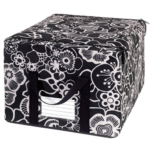Medium Fleur Black Storage Box