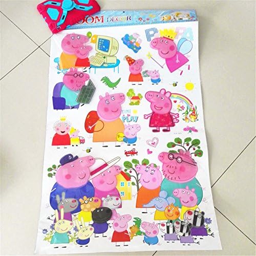 Peppa Pig Wall Sticker Cartoon Nursery Children Favorite for Bedroom Home Decoration 3