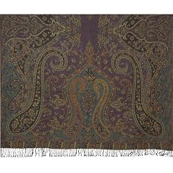 Blanket and Throws Pure Wool Asian Jacquard Pattern India 82 inches x 60 inches (wjt001)