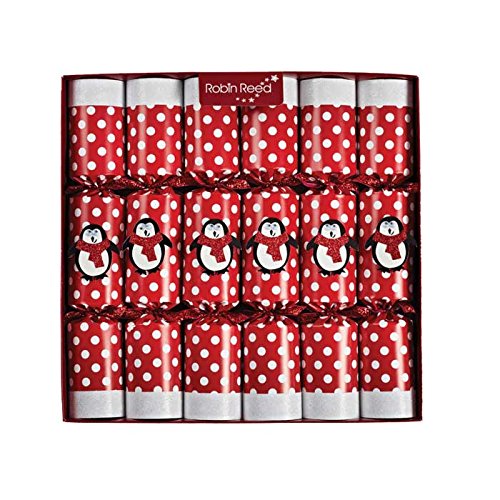 Set of 6 Racing (Clockwork) Penguin Playtime Christmas Crackers by Robin Reed