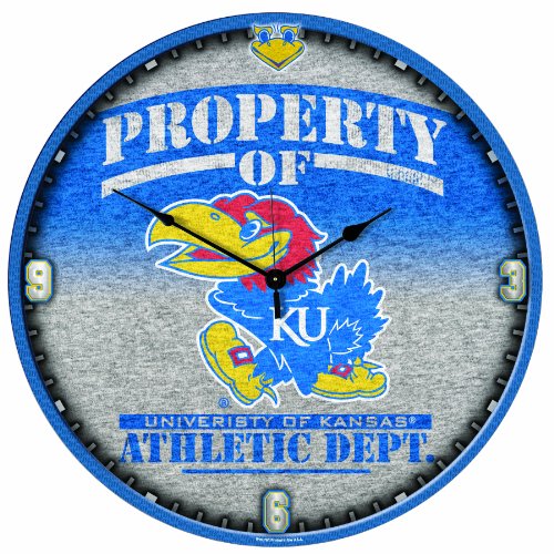 NCAA Kansas Jayhawks 18-Inch High Definition Clock