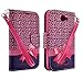 Alcatel OneTouch Fierce 2 Case, Leather Wallet Case with Card Slots Cash Compartment and Detachable Wrist Strap for Alcatel OneTouch Fierce 2 (2014 Model) (CHEETAH)