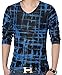 QZUnique Men's Plus Modern V-Neck Long Sleeve T-shirt