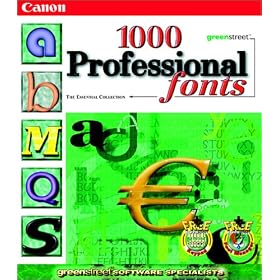 Click here to buy 1,000 Professional Fonts by Canon Software Publishing.