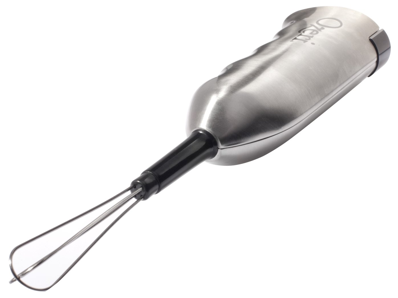 Ozeri Deluxe Milk Frother and Whisk in Stainless Steel with Stand and 4