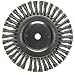Weiler Dualife Wire Wheel Brush, Round Hole, Steel, Full Twist Knotted, 8" Diameter, 0.023" Wire Diameter, 5/8" Arbor, 1-5/8" Bristle Length, 1/2" Brush Face Width, 6000 rpm
