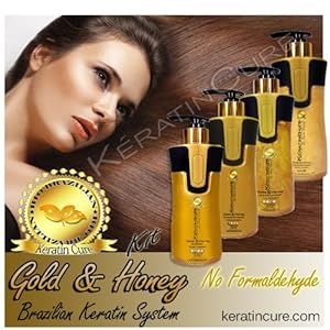 Keratin Brazilian Treatment Complete Bio-Brazilian 10.14 oz Kit Gold & Honey 300 ML Keratin Cure