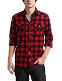 Southpole Men's Plaid Long Sleeve Twill Button Down Shirt
