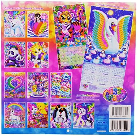 2016 Kids Monthly Wall Calendar - Lisa Frank - 18 Months