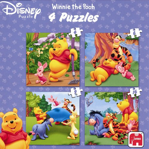Childrens Toyshop  Toys : Winnie the Pooh 4 Puzzle in a box (4, 6, 9, 16 pieces)