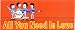 The Beatles - All You Need Is Love Cartoon Group Shot - Rectangle Sticker / Decal