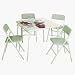 Office Products : Cosco #14-551-WHD 5PC Table/Chair Set