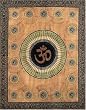 Brown OM Indian Bedspread, Twin Size