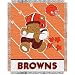 CLEVELAND BROWNS NFL TRIPLE WOVEN JACQUARD THROW (BABY SERIES) (36X46