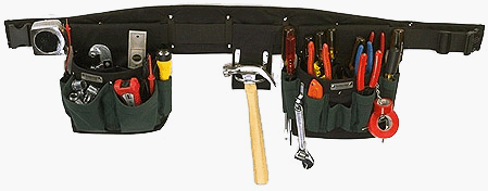 Boulder Bag Ultimate Electrician Comfort Combo w/ Quick Release Buckle Small: 28-32 Black
