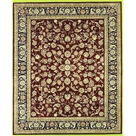 8x10 Burgundy Hand Tufted Wool Tabriz Rug by Heritage Unlimited