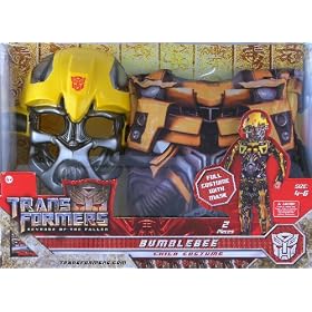 Bumblebee from Transformers Revenge Of The Fallen Movie Outfit Includes Mask Boys Size 4-6