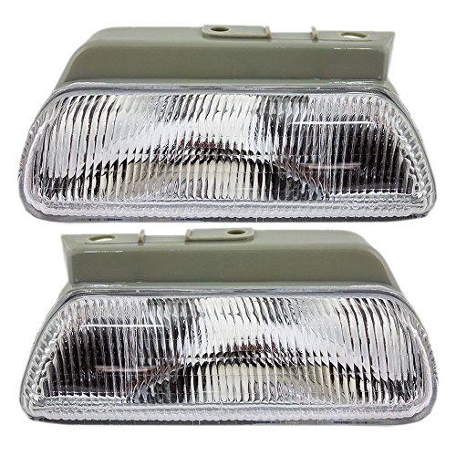 Driver and Passenger Park Signal Front Marker Lights Lamps Lenses Replacement for Dodge Plymouth 5263885 5263884