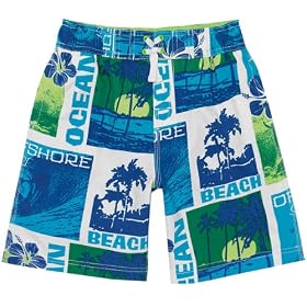 The Children's Place Big-Boys Postcard Swim Trunks