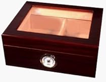 25-50 Cigar Glass Top Humidor