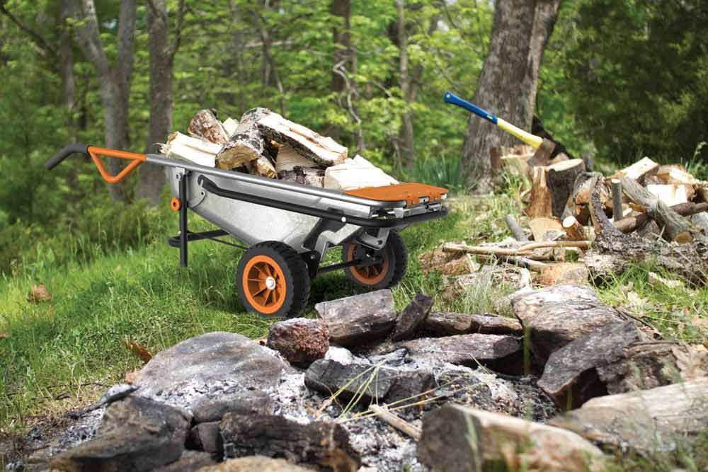 WORX Aerocart Multifunction Wheelbarrow, Dolly and Cart Patio, Lawn & Garden