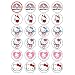 Hello Kitty style 24 Edible Wafer Paper Fairy/Cup Cake Toppers on an A4 sheet - Birthday Cake and Party Idea