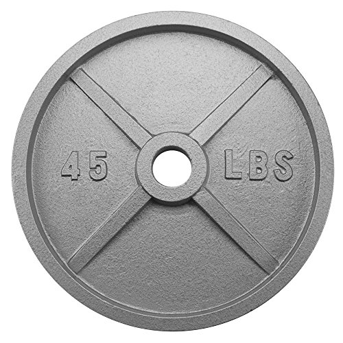 Crown Sporting Goods 2inch Olympic Style Iron Weight Plate (45 LB)