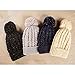 Women Knit Hat Winter Beanie with PomPom Slouchy Hats Skull Cap Thick Fleece Lining(Navy blue)