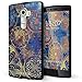 lg g4 case,Lizimandu soft TPU textured pattern Case for lg g4(Blue Flower)