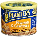 Planters Sweet Roasts, Honey Peanuts & Cashews, 10-Ounce Canisters (Pack of 4)