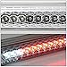 Auto Dynasty Rear Tail 18 LED Center High Mount Stop Lamp Third Brake Cargo Light Compatible with Chevy GMC C/K Series GMT400 88-00, Chrome Housing, Clear Lens