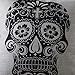 LINKWELL Skull Halloween Pillow Cover All Hallows Eve Linen Cushion Cover Pillowcase Mexican Day of The Dead Calavera All Souls Day CC301