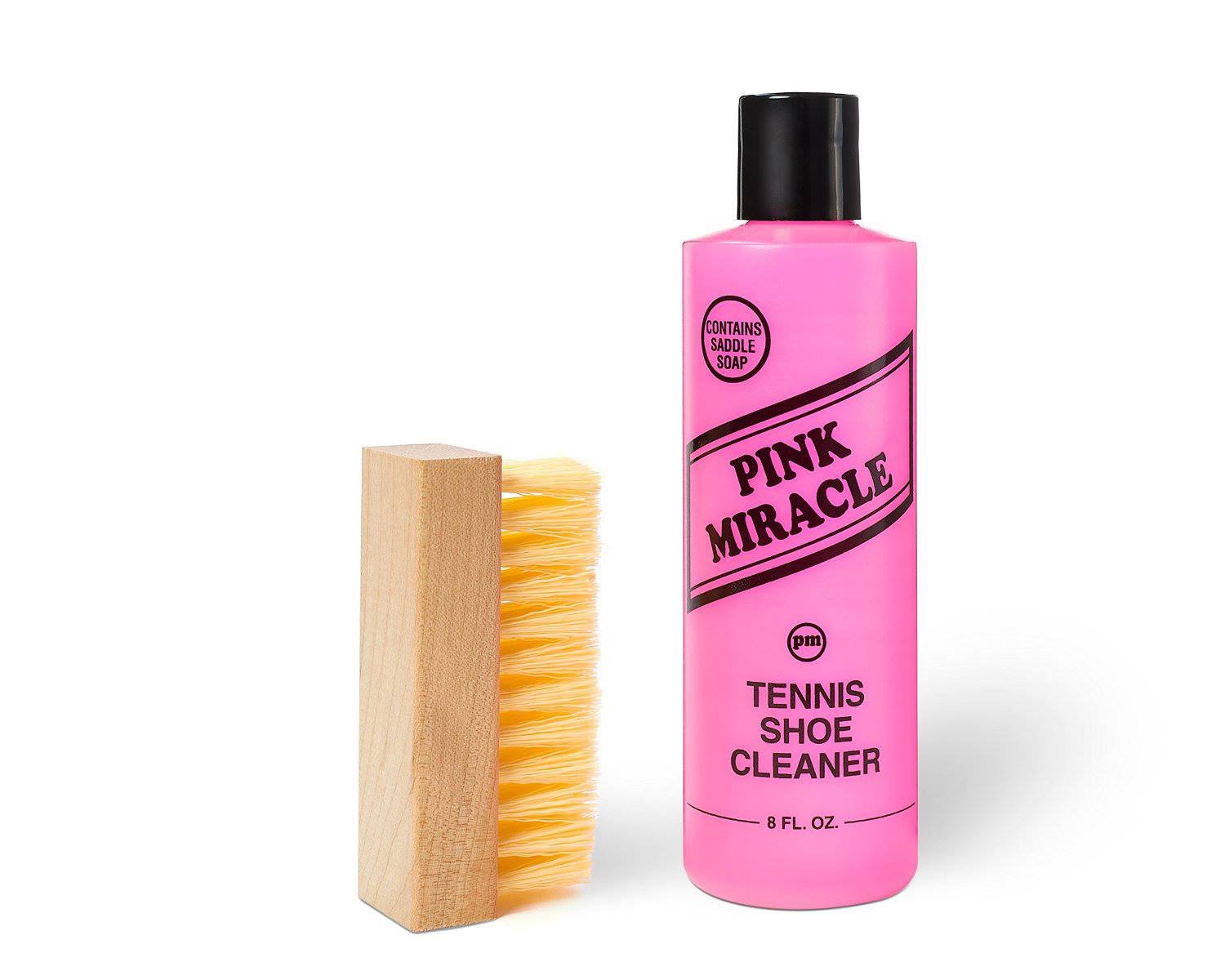Pink Miracle Bottle Shoe Cleaner 8 Oz. Fabric Cleaner Solution With